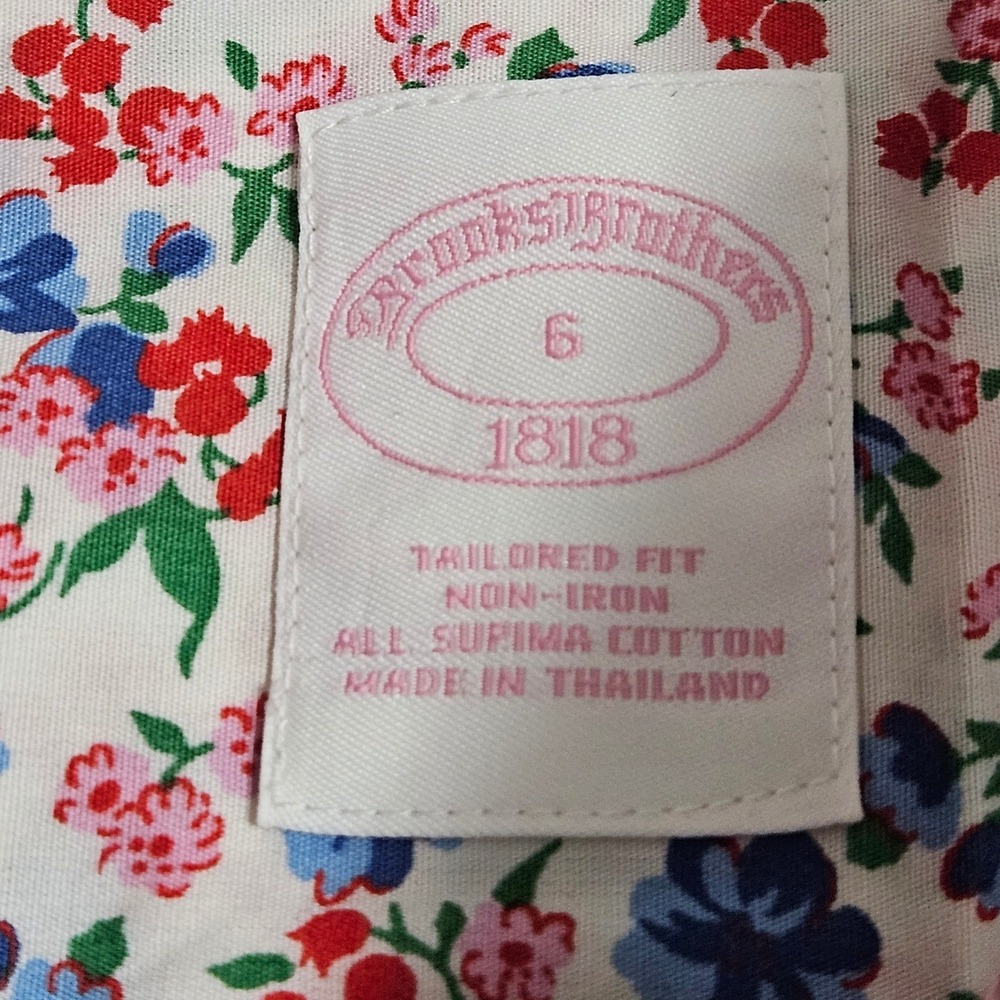 Brooks Brothers 6 Coquette Cottagecore Floral Supima Cotton Button Down Preppy - Picture 4 of 9
